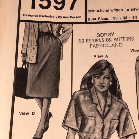 Vintage Stretch & Sew 1597 Sewing Pattern Shirtdresses & Skirts Bust Sizes 30-46 - Picture 3 of 13